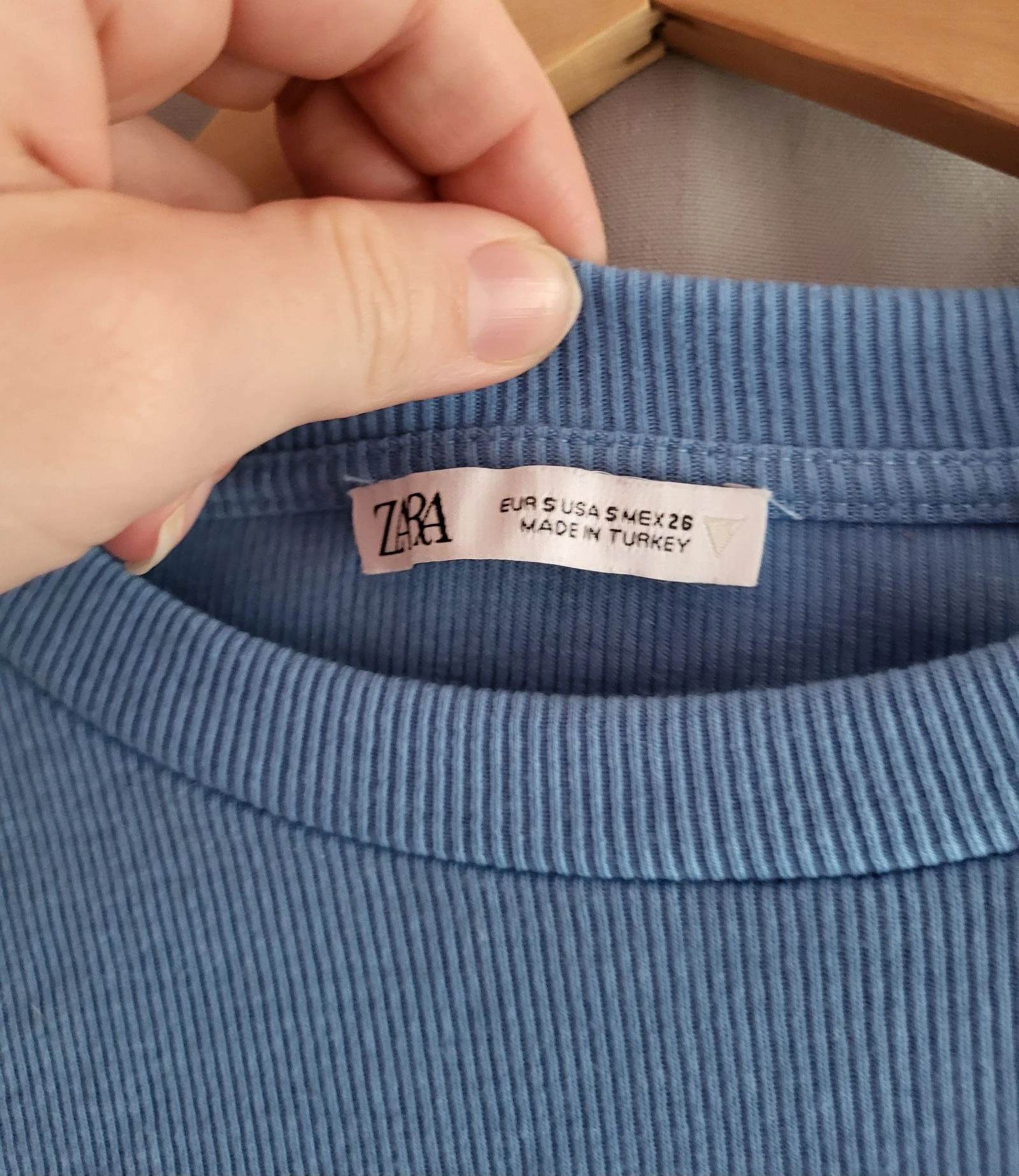 Blusa corta azul Zara – photo 4